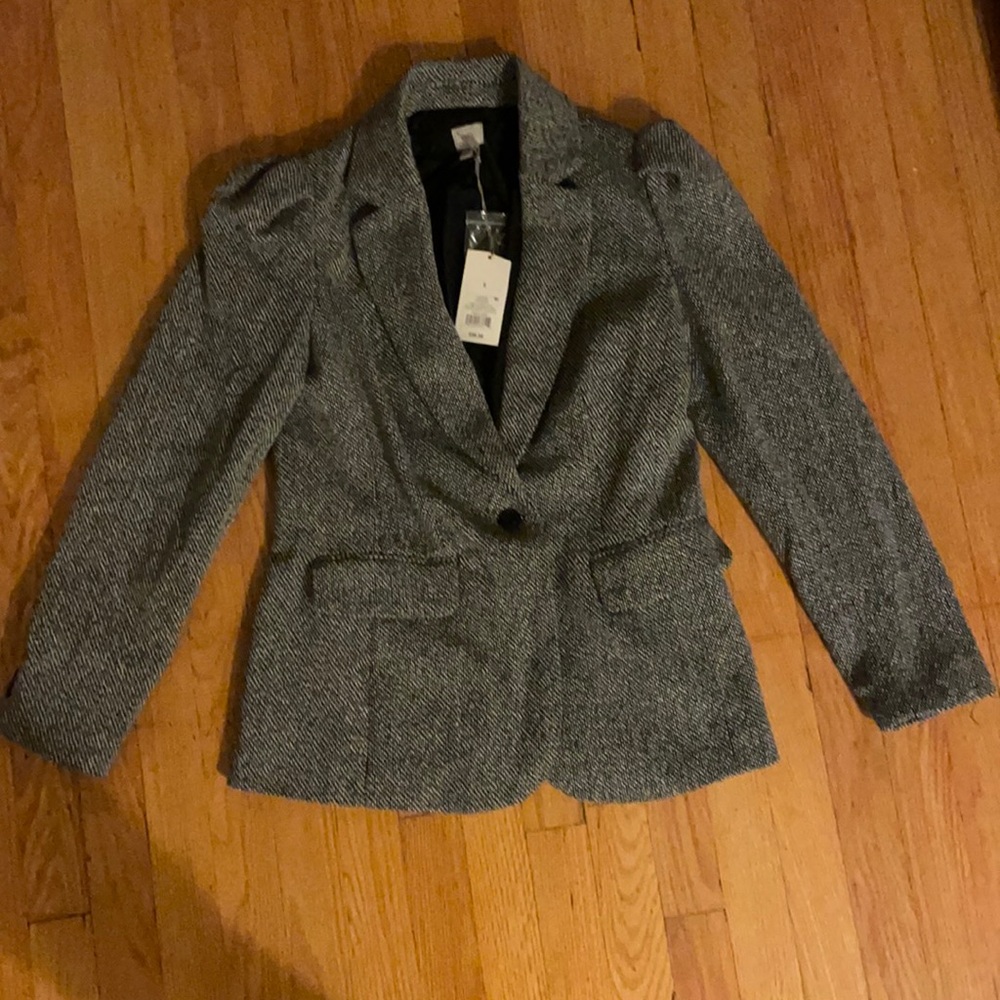 Black and white blazer